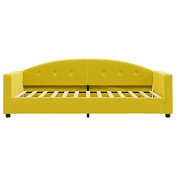 Avis Maison Chic Lit de jour, Lit de repos pour Salon Chambre,Canapé-lit,Lit d'invité jaune 90x200 cm velours -MN39752