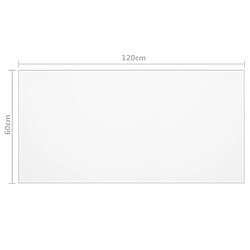 vidaXL Protecteur de table transparent 120x60 cm 2 mm PVC pas cher