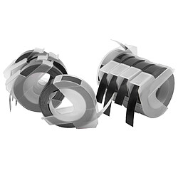 vhbw 10x cassette cartouche ruban de marquage 3D 9mm blanc sur noir pour imprimante d'étiquette Dymo 1535, 1540, 1550, 1570, 1575, 1745, 1755, 1765 