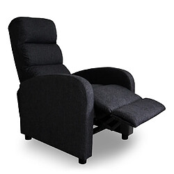 Fauteuil relax manuel Lasco tissu noir