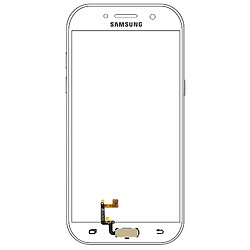 Bouton Home + Nappe de connexion pour Samsung A3 2017 - Or pas cher