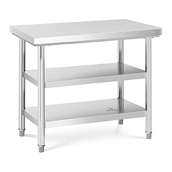 Helloshop26 Table de travail inox 100 x 70 cm 600 kg 3 niveaux 14_0003676