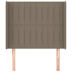 Avis Maison Chic Tête de lit scandinave avec oreilles,meuble de chambre Taupe 83x16x118/128 cm Tissu -MN89175