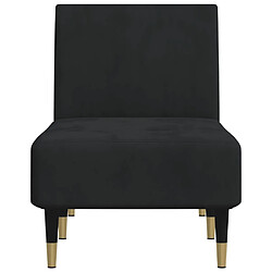 Avis vidaXL Chaise longue noir velours