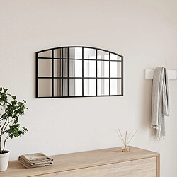 vidaXL Miroir mural noir 80x40 cm arche fer