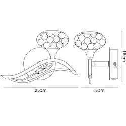 Avis Luminaire Center Applique murale Leimo avec interrupteur 1 Ampoule Right chrome poli/cristal