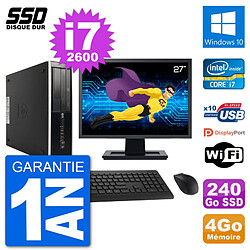 PC HP Compaq 6200 Pro SFF Ecran 27" i7-2600 RAM 4Go SSD 240Go Windows 10 Wifi · Occasion 