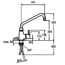 Mitigeur Avec Croisillons - 40L - 3601B - Bartscher