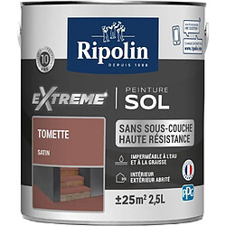 RIPOLIN Peinture pour Sol Interieur + Exterieur - Tomette Satin, 2,5L