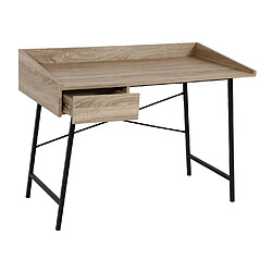 Mendler Table de chevet HWC-J97, table de maquillage, tiroir structure 3D 98x114x60cm MVG-certifié ~ aspect chêne