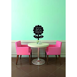 Securit Tableau noir mural en forme de fleur Noir pas cher