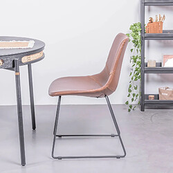 Nest Dream Chaise industrielle vintage tapissée en simili cuir - City