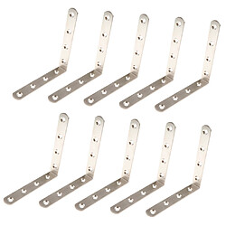 10pcs attaches d'angle en acier épaissie support angle droit ensemble 125x125x20mm