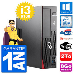 PC Fujitsu Esprimo D556 DT Intel Core i3-6100 RAM 8Go Disque 2To Windows 10 Wifi - Occasion