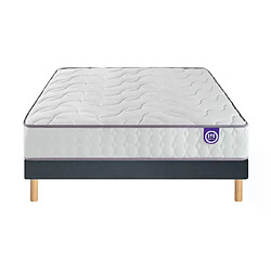 Ensemble Merinos Full Bed - 651 Ressorts ensachés + Sommier Confort Ferme 180x200 - Double Sommier