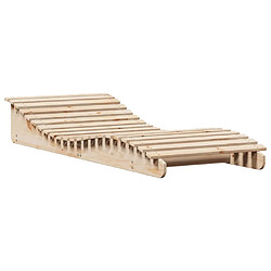 vidaXL Chaise longue 205x80x31,5 cm bois massif de pin