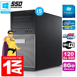 PC Tour DELL 9020 Core I5-4570 Ram 8Go Disque 120 Go SSD Graveur DVD Wifi W7 - Occasion