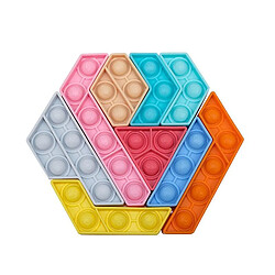 Universal Poussez la mousse populaire irritable sentiment jouets bambin puzzle hexagone silicone jeux éducatifs 