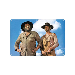 BLECHWAREN FABRIK BRAUNSCHWEIG Bud Spencer & Terence Hill - Panneau métal Blue Sky 20 x 30 cm 