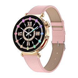 Yonis Montre Connectée Écran Couleur Cuir Rose