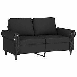 Acheter Maison Chic Canapé 2 places avec oreillers,Sofa de Salon,Canapé droit décoratifs noir 120 cm velours -GKD359400