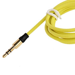 Avis Wewoo Câble jaune et or pour iPhone / iPad / iPod / MP3, Longueur: 1m d'écouteur jack 3.5mm plaqué