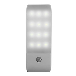 Universal Lumière à capteur infrarouge pour corps humain léger de nuit avec LED rechargeable 1W Lumière à couloir d'armoire à LED intelligente (lumière blanche) 