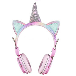 Universal Casque Bluetooth mignon Unicorn câblé avec micro-oreille stéréo music 