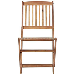 Maison Chic Lot de 6 Chaises pliables de jardin avec coussins - Fauteuil d'extérieur Bois d'acacia -MN72595 pas cher