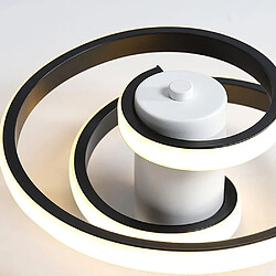 Stoex Plafonnier Led Design en Spirale Lampe de Plafond Moderne Noir Lustre Nordique Blanc Chaud Simple Luminaire Plafonnier Créatif pas cher