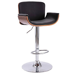 vidaXL Tabouret de bar Noir Similicuir 