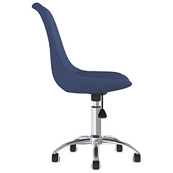 Acheter vidaXL Chaises pivotantes à manger lot de 2 bleu tissu