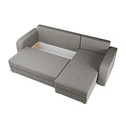 Bestmobilier Harvey - canapé d'angle réversible - 4 places - convertible avec coffre - en tissu