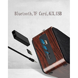 Universal Portable en bois Bluetooth compatible en haut-parleur Contrôle tactile Subwoofer Stéréo MP3 Altavoce Prise en charge de la carte TF AUX USB MUSIC BOX