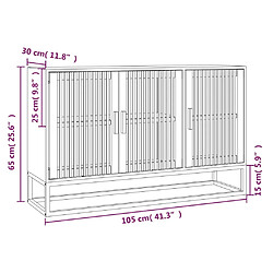 vidaXL Buffet noir 105x30x65 cm bois d'ingénierie pas cher