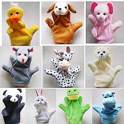 Universal 10pcs / lot de marionnettes à main mignonne pour enfants toys de bébé marionnettes à main en peluche de style animal cartoon marionnettes 