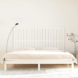 Avis Maison Chic Tête de lit scandinave pour lit adulte,Meuble de chambre murale Blanc 204x3x110 cm Bois massif de pin -MN32215