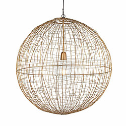 Suspension Thai Natura Doré fils de fer 40 W 70 x 70 x 70 cm 