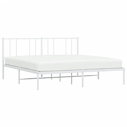 Avis Maison Chic Lit adulte - Cadre de lit métal avec tête de lit,Structure du lit Contemporain pour chambre blanc 180x200 cm -MN11625