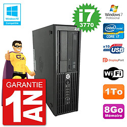 PC HP WorkStation Z220 SFF Core i7-3770 RAM 8Go Disque 1To Graveur DVD Wifi W7 - Occasion