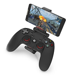 Gamium Manette Gaming SANS FIL/FILAIRE - Triple connexion : filaire, Bluetooth, récepteur 2.4Ghz - PC, PS3, Box Android TV, Casque VR, Smartphone et tablette Android** - Clip pour Smartphone 