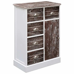 Avis Maison Chic Buffet commode,console avec 10 tiroirs pour rangement Marron 113x30x79 cm Bois -MN66808