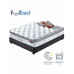 Meubler Design Matelas + Sommier Ava Et Matelas Pure 160 Gris pas cher