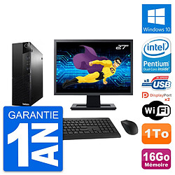 PC Lenovo M83 SFF Ecran 27" Intel G3220 RAM 16Go Disque Dur 1To Windows 10 Wifi