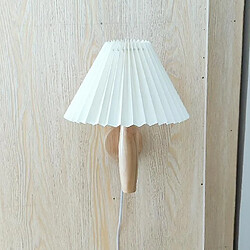 Universal Fairy Sail 2021 Vin Japonais Lampe murale en bois taché avec lampe plissée Lampe de chevet vintage pour cuisine salon (beige) 