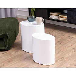 Lisa Design Aeryn - lot de 2 tables basses - blanc - 48 et 40 cm Aeryn - lot de 2 tables basses - blanc - 48 et 40 cm - Blanc