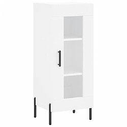 Maison Chic Buffet,Meuble de Rangement,commode pour salon,Cuisine blanc 34,5x34x90 cm bois d'ingénierie -MN25937