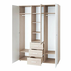 Paris Prix Armoire 3 Portes Dino 191cm Chêne & Blanc