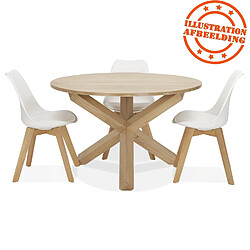 Alterego Table ronde en chêne massif 'FATY' design