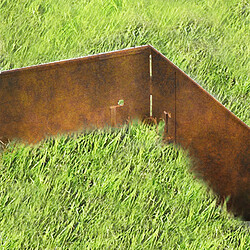 Green-split Coin en acier corten pour Bordure de Jardin, 8 x 8 x 13,5 cm